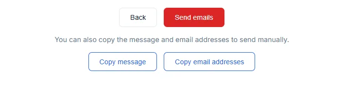 Step 4 to send an email to MEPs.