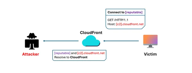 C&C Connection via Domain fronted