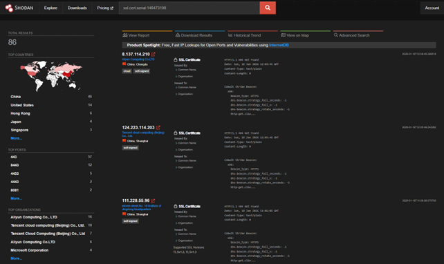 Shodan Filter: "ssl.cert.serial:146473198"
