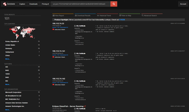 Shodan Filter: ssl.jarm:'07d14d16d21d21d00042d41d00041de5fb3038104f457d92ba02e9311512c2' "